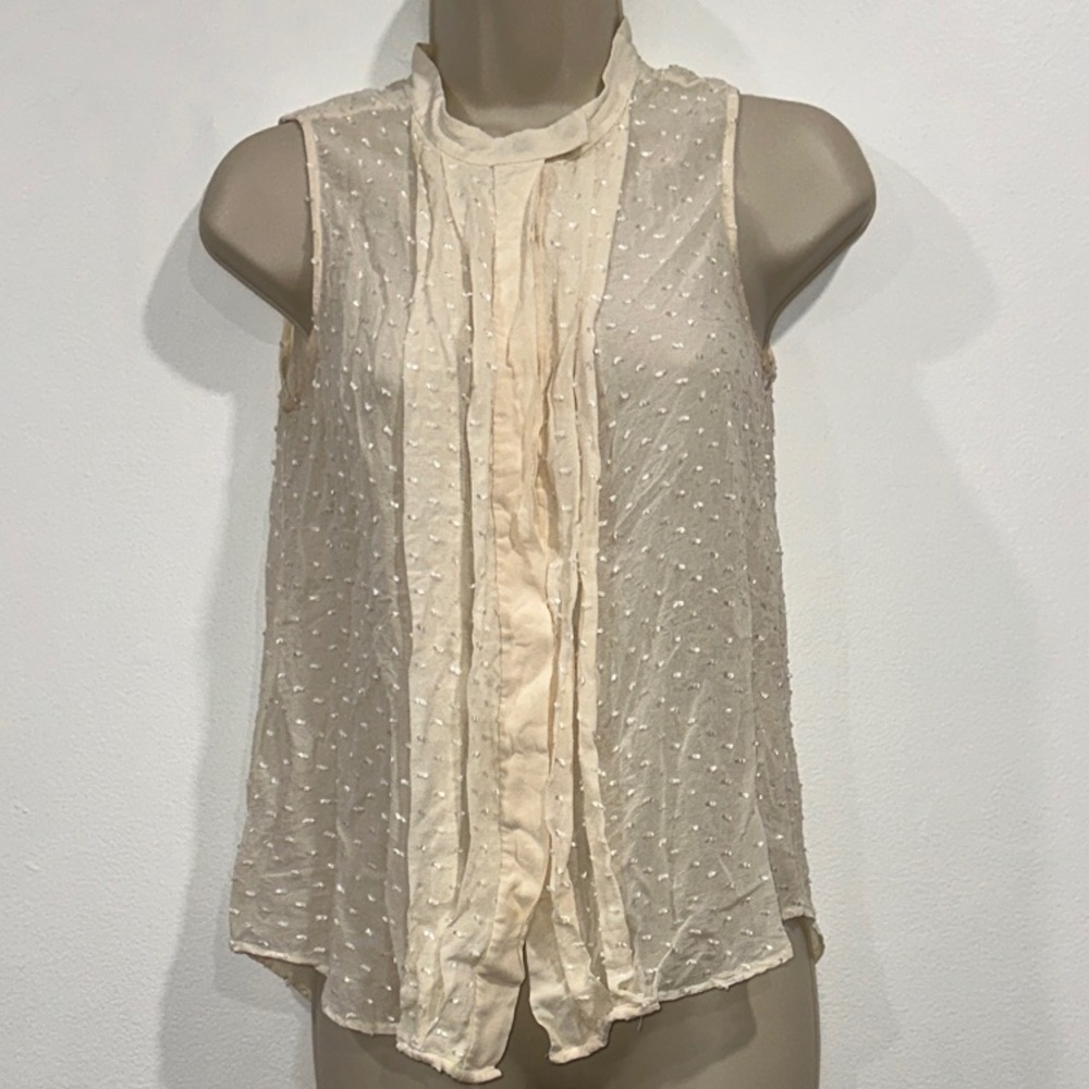 Madewell Cream Sleeveless Blouse